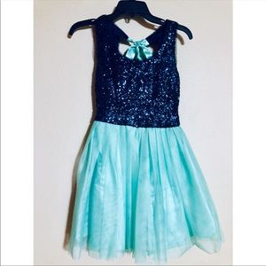 Sequence Blue/Minty Homecoming Dress